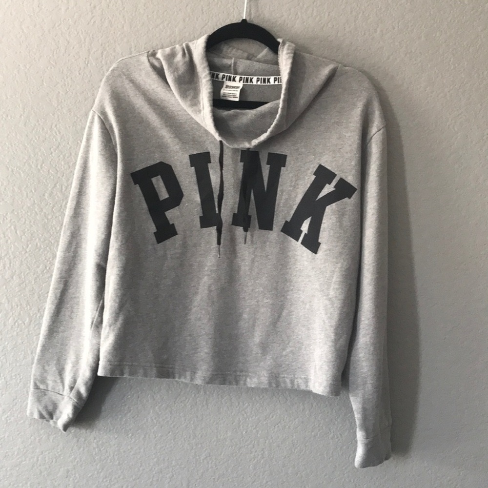 Pink XS Gray Sweater.